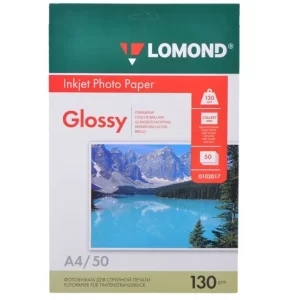 Глянцевая фотобумага Lomond А4 130 г/м2 50 листов