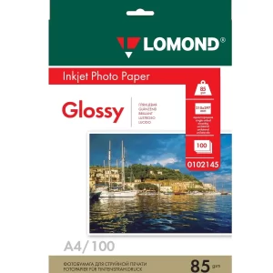 Глянцевая фотобумага Lomond A4 85 г/м2 100 листов