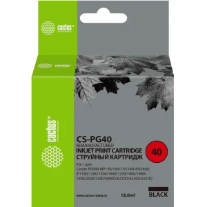 Π‘ΠΎΠ²ΠΌΠ΅ΡΡΠΈΠΌΡΠΉ ΠΊΠ°ΡΡΡΠΈΠ΄ΠΆ Canon PG-40 ΡΠ΅ΡΠ½ΡΠΉ