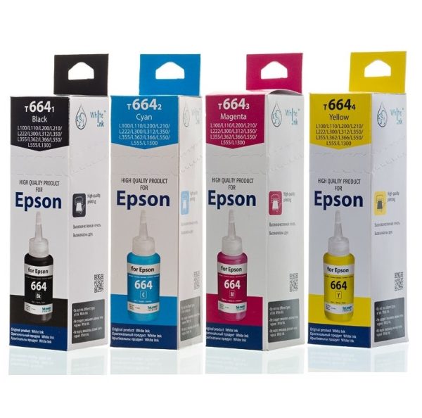 Чернила White Ink для Epson T664, 103 фасовка 70мл