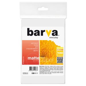 Фотобумага BARVA 220г/м2 матовая 10x15 100 листов